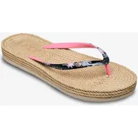 Roxy Zehentrenner "SOUTH BEACH III", Damen, Gr. 36, beige (schwarz, pink), Synthetik, Schuhe Zehentrenner