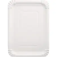 Papstar 250 Pappteller eckig weiß - 21,5 x 29 cm weiß, 21.5x29 cm