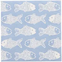 Papstar Servietten, 3-lagig 1/4-Falz 33 cm x 33 cm "Fish" 200 Stück