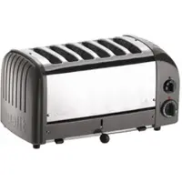 Gastronoble Dualit Toaster 60156 - grau - 6 Schlitze - Ausziehbare Krümelschale