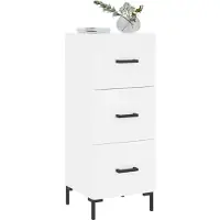 vidaXL Sideboard Weiß 34,5x34x90 cm Holzwerkstoff