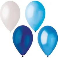 Papstar Luftballons Ø 25 cm farbig sortiert "Blue-Mix" 80 Stück