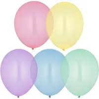 Papstar Luftballons Ø 29 cm farbig sortiert "Crystal" 96 Stück