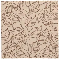 Papstar Servietten, 3-lagig 1/4-Falz 33 cm x 33 cm natur "Shapes of Leaves" aus recyceltem Papier 200 Stück