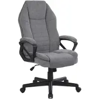 Venda Drehstuhl NIKITA, Chenille Grau, Taschenfederkern, höhenverstellbar, 51 cm Sitzbreite, 140 kg