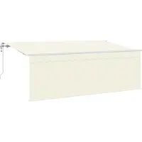 vidaXL Ausziehbare Markise Creme 400 x 200 cm Polyester und Aluminium