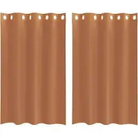 vidaXL Voile Vorhänge mit Ösen 2 Stk. Terrakotta