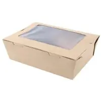 Franz mensch NATURESTAR Essen to go Box MENU, mit PLA-Fenster 416322 , 1 Packung = 50 Stück