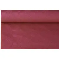 Papstar 12 Rollen Papiertischtuch mit Damastprägung 6 m x 1,2 m bordeaux