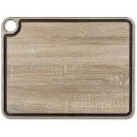 Jamon Schneidbrett - Schneidbrett mit Kanal - Harz und Zellulose Fiber 42,7 x 32,7 cm und 6,5 mm dicke - Farbe Braun