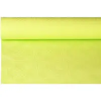 Papstar Papiertischtuch mit Damastprägung 6 m x 1,2 m limonengrün 12 Stück