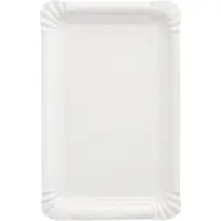 Starpak Teller, Pappe eckig 13 cm x 20 cm weiß 500 Stück