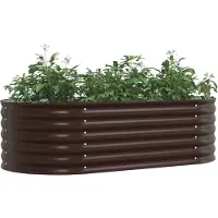 vidaXL Hochbeet Braun 160 x 80 x 44 cm Stahl
