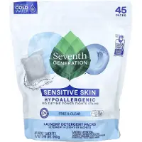 Seventh Generation Waschmittel Freier und klarer Duft 45 / Beutel 1 / Packung Wei