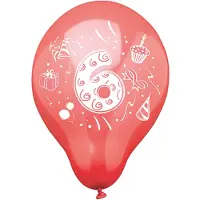 Papstar 72 Zahlenluftballons Ø 25 cm farbig sortiert 72