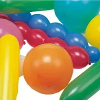 Papstar 375 Luftballons farbig sortiert verschiedene Formen, extra groß