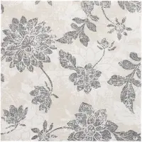 Papstar 160 Servietten "ROYAL Collection" 1/4-Falz 40 cm x 40 cm anthrazit "Flowers" (37359, 8x20 Stück)