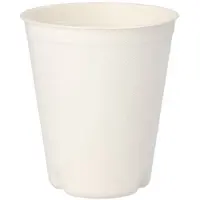 Papstar Trinkbecher Zuckerrohr "pure" 0,3 l Ø 9 cm, 10 cm weiß für Heißgetränke, 10 x 12 Stück 120 Stück