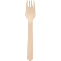Papstar 1000 Gabeln Holz `pure` 16 cm