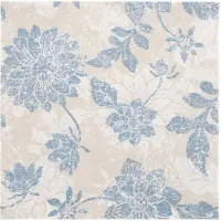 Papstar Servietten "ROYAL Collection" 1/4-Falz 40 cm x 40 cm arktikblau "Flowers", 8 x 20 Stück 160 Stück