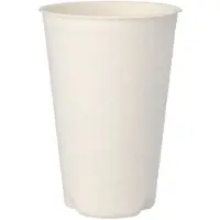 Papstar Trinkbecher Zuckerrohr "pure" 0,4 l Ø 9 cm, 13 cm weiß für Heißgetränke, 10 x 12 Stück 120 Stück