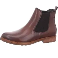 Tamaris 25056-356 Damen, Chelsea Boots, Leder, Muscat (Braun), Schlupfboots - Damenschuhe Modische Stiefelette / Boots, Braun, leder, absatzh&oumlhe: 15 mm