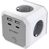 BlitzWolf Bw-ec2 8-in-1-power-cube 4xac/2 X Usb-a/2 X Usb-c