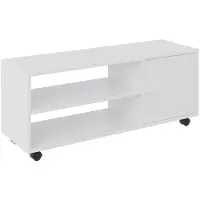 Boxxx TV-Rollwagen MAJA, Modern, Melamin, Weiß, 100 cm breit, 42 cm hoch, mit 1 Drehtür