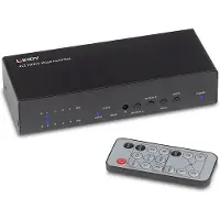 Lindy 38084, AV-Matrix-Umschalter, 3840 x 2160 Pixel, 18 Gbit/s, Schwarz, Metall, 1000 mA