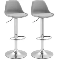 HOMCOM Barhocker-38L x 42B x 82-104H cm-Grau | Gr.: onesize