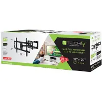 IC Intracom Wandhalterung fuer LCD TV 81,28cm bis 177,80cm Tragklast bis 45Kg Slim Schwarz Ausziehbarer Arm bis zu 688mm