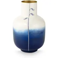 Pip studio Vase Metall Pip & The Blue Bird Dip Dye Blue 30 cm