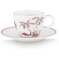 Pip studio Espressotasse & Untertasse Jolie Dots Gold Pink 120 ml