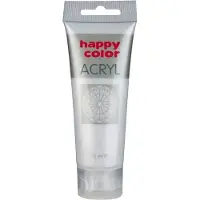 HAPPY COLOR Acrylfarbe 75 ml satiniertes Silber COLOR