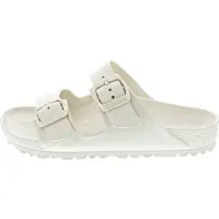 Birkenstock für Damen. 1027384 Sandalen Arizona Essentials EVA (Schmale Passform) gebrochenes weiß (41), Kunststoff, Beige, Wohnung, Keine,