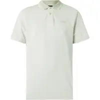 BOSS für Herren. 50507814 Graues Piqué-Poloshirt mit Logodruck (M), Lässig, Baumwolle, Kurzarm