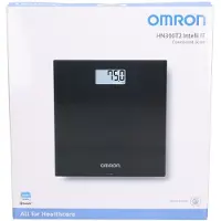 Omron HN300T2 Intelli IT, Elektronische Personenwaage, 150 kg, 100 g, Schwarz, kg, lb, Rechteck
