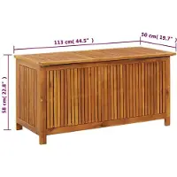 vidaXL Garten-Aufbewahrungsbox 113x50x58 cm Massivholz Akazie