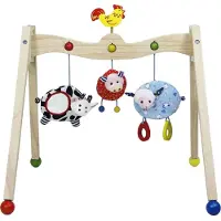 Primi Passi Baby-Spielbogen aus Holz, Bauernhoftiere