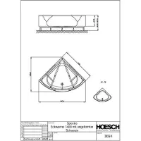 Hoesch Spectra Eckbadewanne 1408 mm mit angeformter Schürze weiß - 3654.010