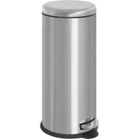 HOMCOM Treteimer mit Inneneimer Abfalleimer Pedal-Mülleimer Klappdeckel 30L