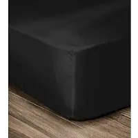 Lovely Home Schwarzes Spannbettlaken 140 x 190 cm