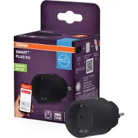 Osram SMART+ ZIGBEE EU-Steckdose in Schwarz, intelligente Steckdose mit Energieverbrauchskontrolle und ZigBee-Technologie zur Einbindung von elektrischen Geräten ins Smart-Home-System