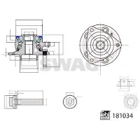 SWAG Radlagersatz Vorne für OPEL Astra K Sports Tourer (B16) Schrägkugellager 88mm 33 10 8074