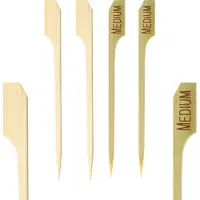 Decorservice 1500x Steak Marker "MEDIUM" aus Bambus 9cm