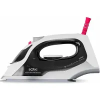 Solac PV2400, Dampfbügeleisen, Keramik-Bügelsohle, 1,8 m, 120 g/min, Schwarz, Weiß, 30 g/min