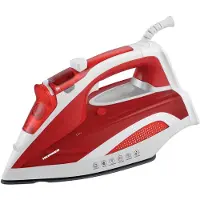 Heinner HSI-2400RD, Trocken- & Dampfbügeleisen, Keramik-Bügelsohle, 108 g/min, Rot, Weiß, 0,32 l, 2400 W