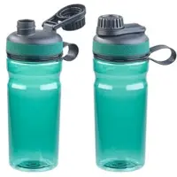 Speeron 2er-Set Sport-Trinkflaschen, 700 ml, auslaufsicher, grün