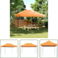 The Living Store Partyzelt Faltbar Pop-Up Orange 440x292x315 cm