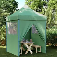 Prolenta Maison Exclusive - Partyzelt Faltbar Pop-Up mit 4 Seitenteilen Grün